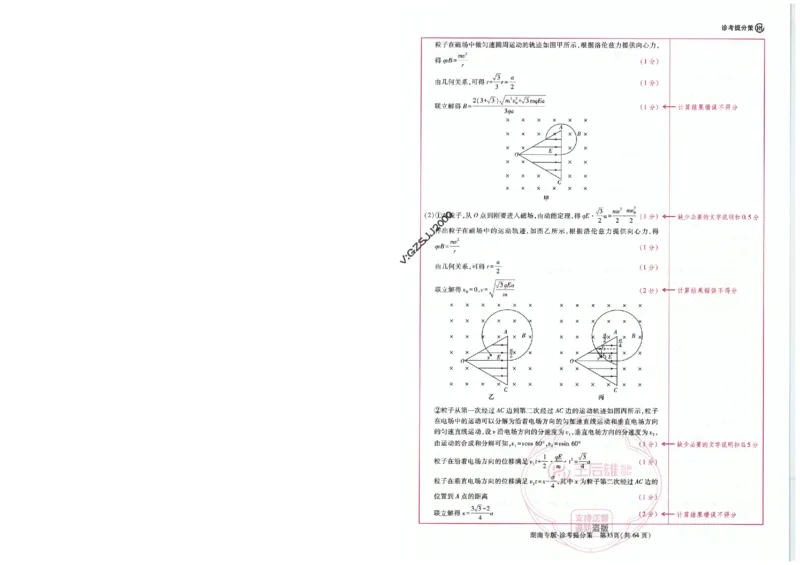 王后雄高考押题预测卷2024湖南专版-答案提分策_2024高考押题卷_22024王hou雄_16王后雄押题_2024年王后雄高考押题预测卷（湖南专版）
