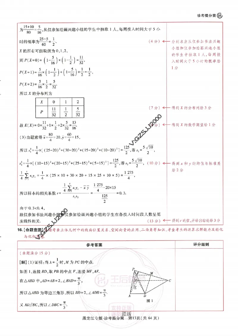 王后雄高考押题预测卷2024黑龙江专版诊考提分册_2024高考押题卷_22024王hou雄_16王后雄押题_2024年王后雄高考押题预测卷（黑龙江专版）