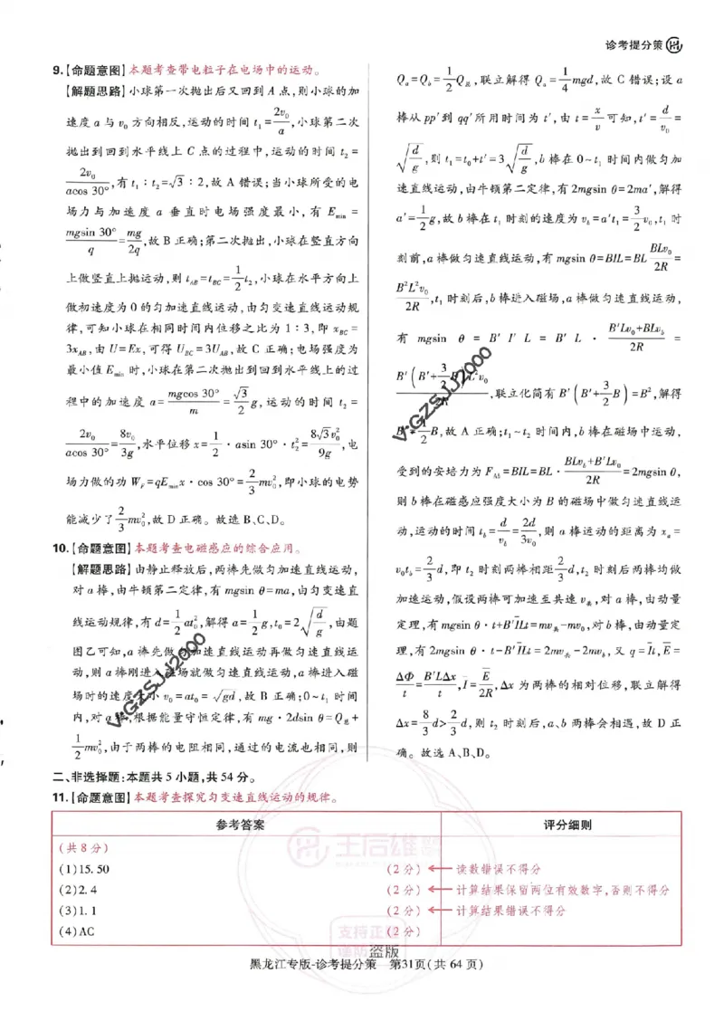 王后雄高考押题预测卷2024黑龙江专版诊考提分册_2024高考押题卷_22024王hou雄_16王后雄押题_2024年王后雄高考押题预测卷（黑龙江专版）