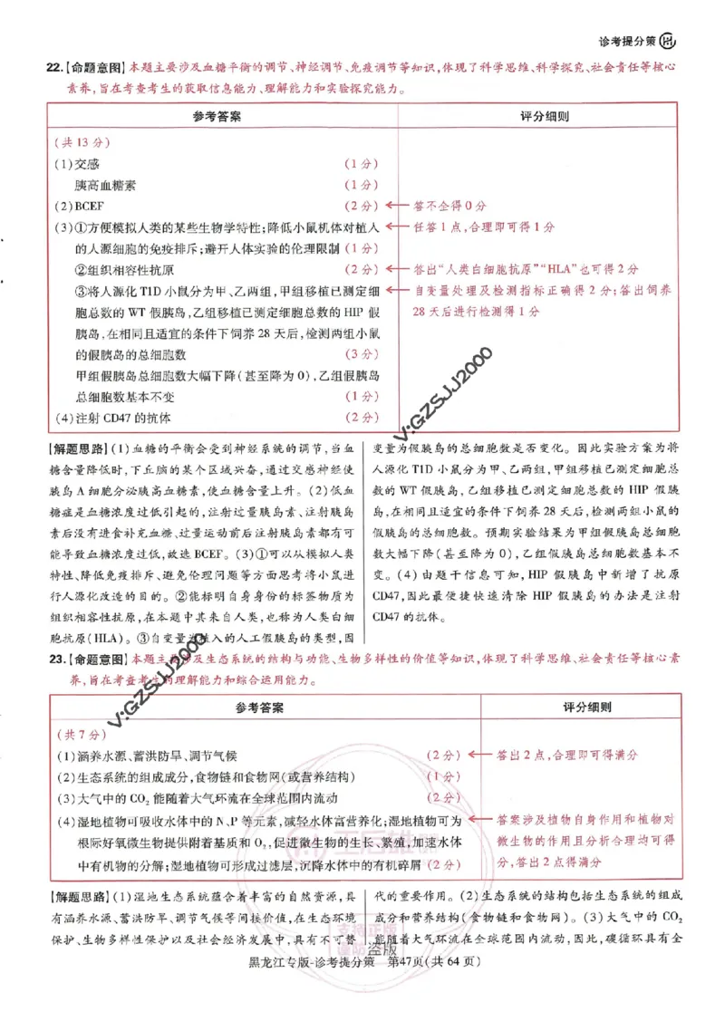 王后雄高考押题预测卷2024黑龙江专版诊考提分册_2024高考押题卷_22024王hou雄_16王后雄押题_2024年王后雄高考押题预测卷（黑龙江专版）