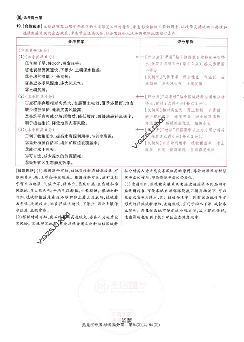 王后雄高考押题预测卷2024黑龙江专版诊考提分册_2024高考押题卷_22024王hou雄_16王后雄押题_2024年王后雄高考押题预测卷（黑龙江专版）