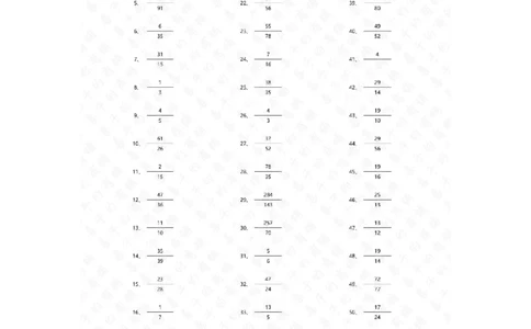 分数加减混合第81~100篇（高级）答案_编码0121-6年级数学口算计算_口算题（适合5年级）_分数-加减混合（280篇）_（分数）加减混合高级1~（100篇）