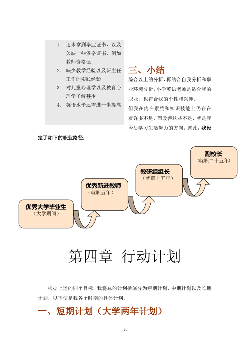 《职业生涯规划书》-范文_E6-职业规划_34教师教育类专业