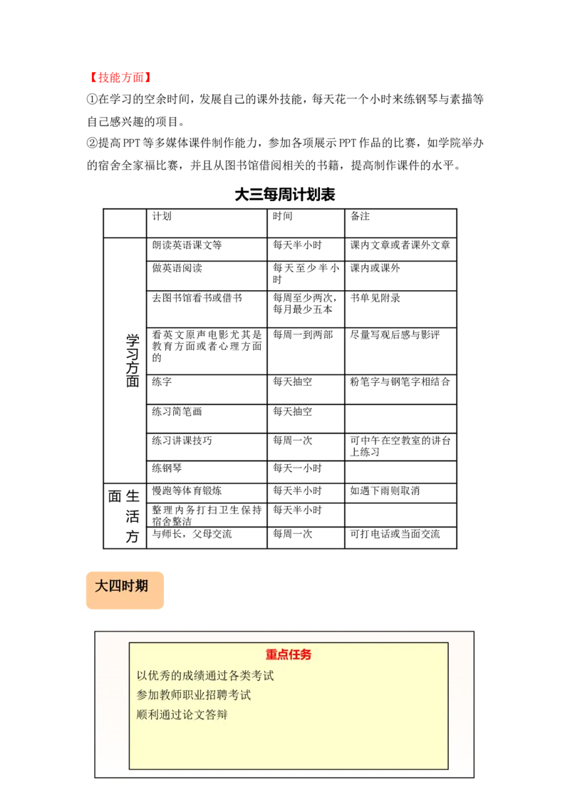 《职业生涯规划书》-范文_E6-职业规划_34教师教育类专业