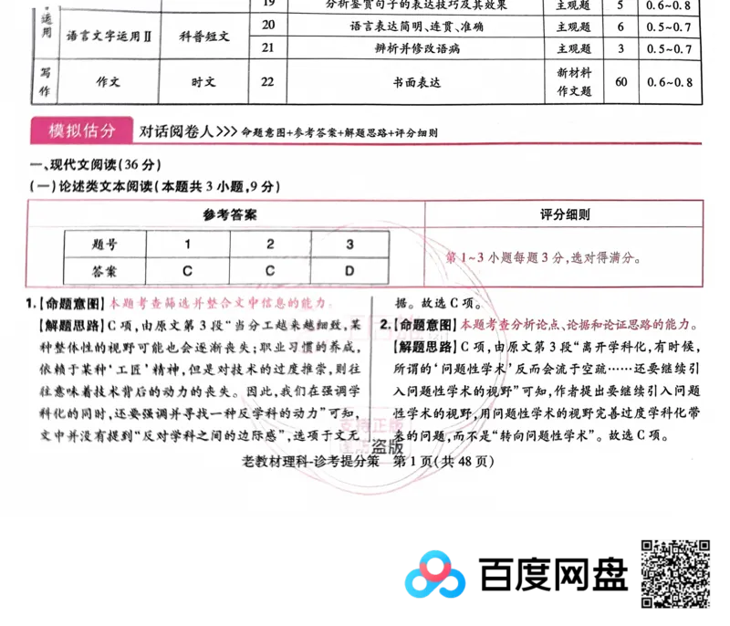 语文数学答案_2024高考押题卷_22024王hou雄_王后雄老教材理科-王后雄(陕西，四川，宁夏，青海，内蒙古)（语数英理综）_王后雄理科试卷答案(语数英，理综)