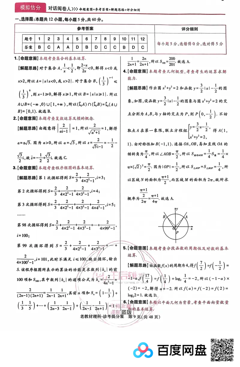 语文数学答案_2024高考押题卷_22024王hou雄_王后雄老教材理科-王后雄(陕西，四川，宁夏，青海，内蒙古)（语数英理综）_王后雄理科试卷答案(语数英，理综)