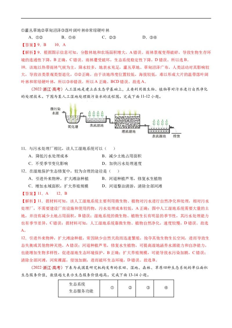专题15资源、环境与区域发展-五年（2019-2023）高考地理真题分项汇编（解析版）_赠送：2008-2024全套高考真题_高考地理真题_送高考地理五年真题(2019-2023)分项汇编（全国通用）