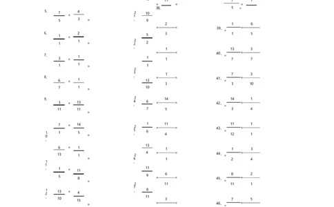 分数乘法第1-20篇_编码0121-6年级数学口算计算_口算题（适合6年级）(1)_分数-乘法（200篇）_（分数）乘法高级（100篇）