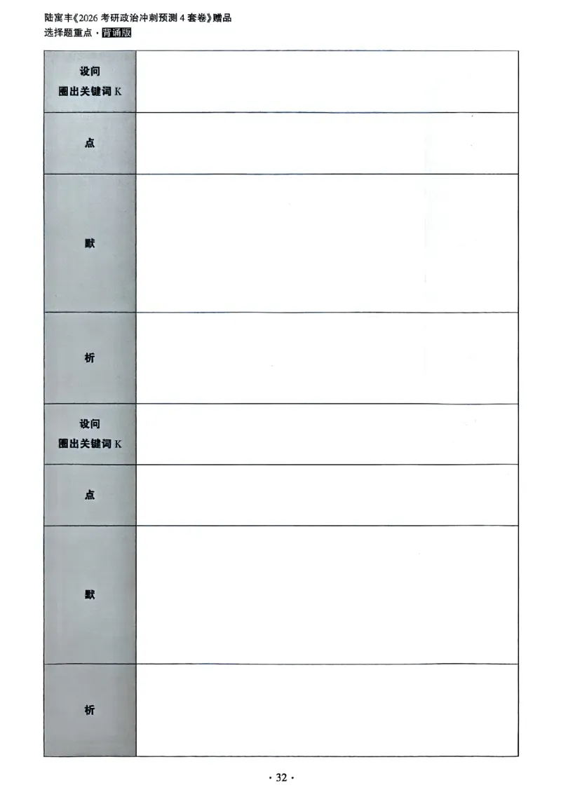 26腿姐《4套卷》选择题重点背诵版_2025专四专八真题及备考资料_肖秀荣押题汇总_1026腿姐四套卷
