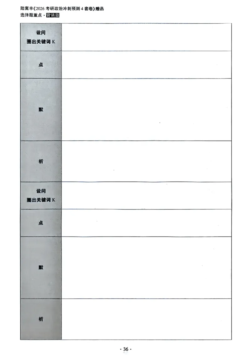 26腿姐《4套卷》选择题重点背诵版_2025专四专八真题及备考资料_肖秀荣押题汇总_1026腿姐四套卷