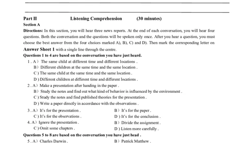 六级通关模拟卷第五套_英语四六级整合_英语四六级真题版本一此版本可作为补充_大学英语CET6_X0_03-六级模拟题_六级模拟题1-5套（赠送）_六级通关模拟卷（5）