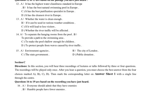 六级通关模拟卷第五套_英语四六级整合_英语四六级真题版本一此版本可作为补充_大学英语CET6_X0_03-六级模拟题_六级模拟题1-5套（赠送）_六级通关模拟卷（5）
