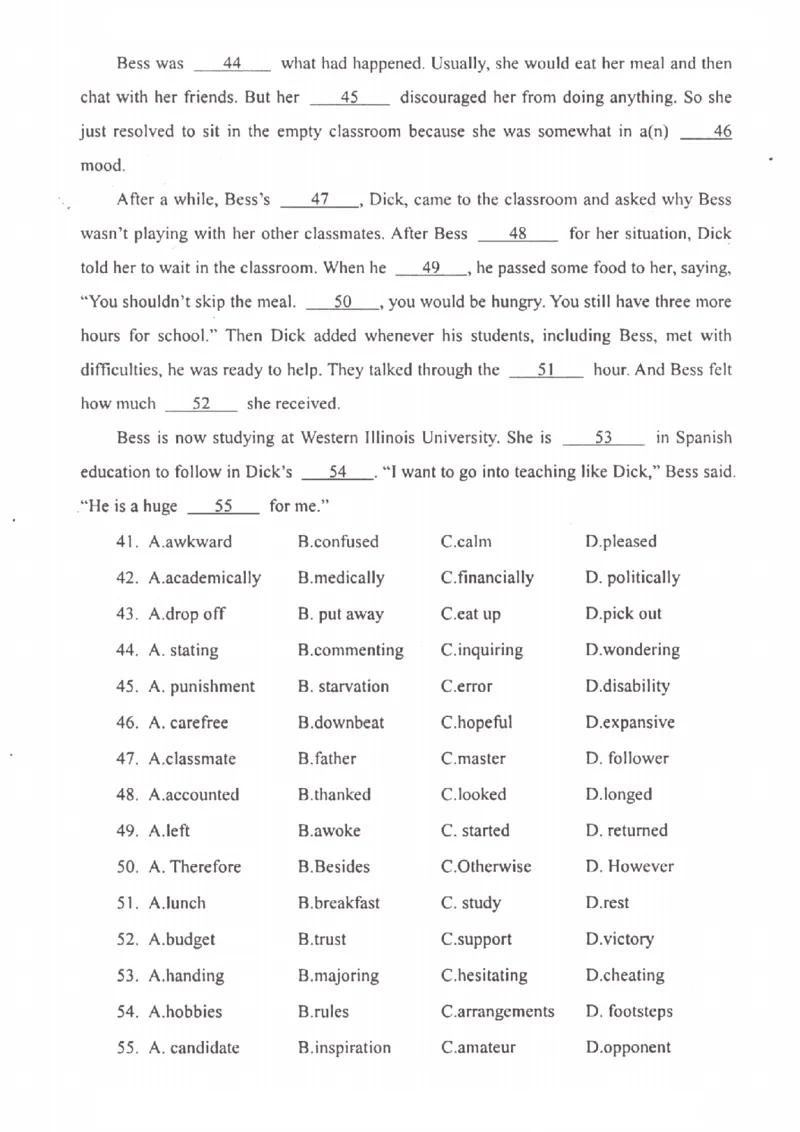 江苏省淮安市五校联盟2024届高三上学期10月学情调查测试英语(1)_2023年10月_0210月合集_2024届江苏省淮安市五校联盟高三上学期10月学情调查测试