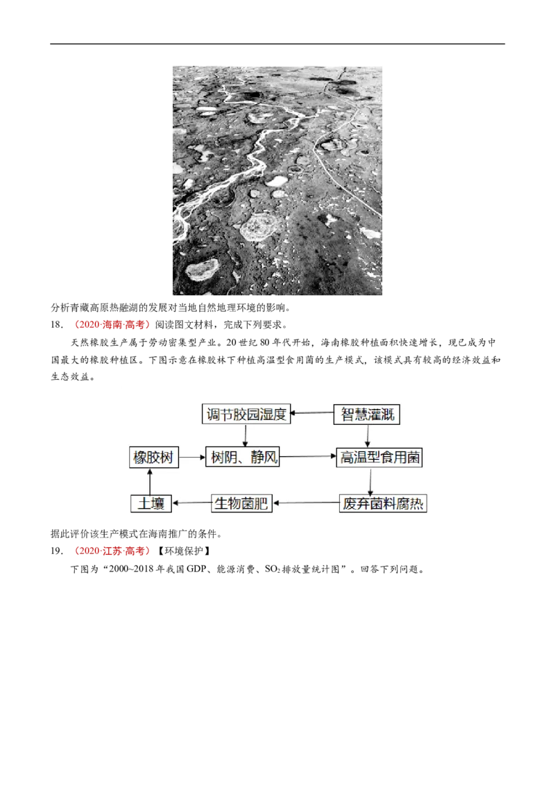 专题13环境与发展-五年（2019-2023）高考地理真题分项汇编（原卷版）_赠送：2008-2024全套高考真题_高考地理真题_送高考地理五年真题(2019-2023)分项汇编（全国通用）