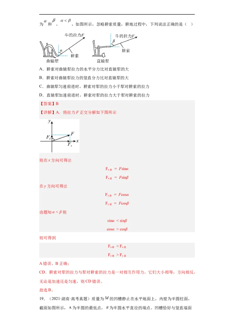 专题02相互作用(解析版)_赠送：2008-2024全套高考真题_高考物理真题_送高考物理五年真题(2019-2023)分项汇编（全国通用）