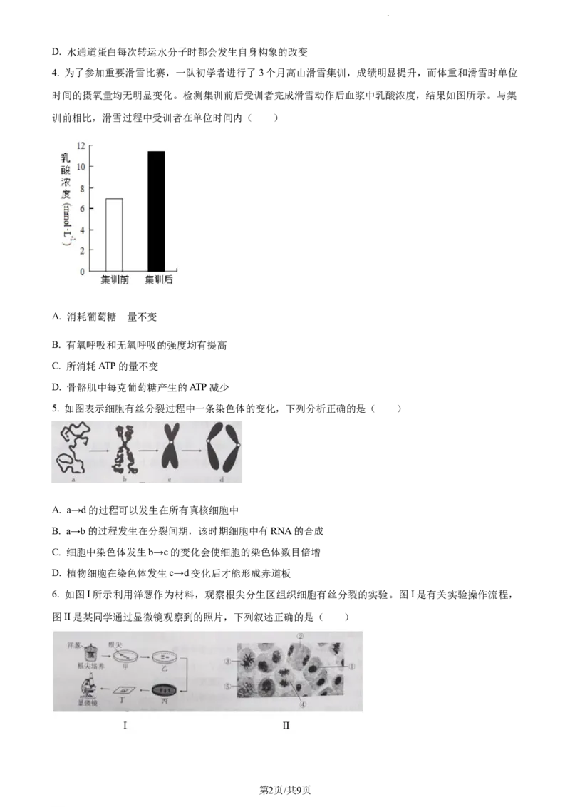 精品解析：贵州省贵阳市一中2023-2024学年高三10月月考生物试题（原卷版）(1)_2023年10月_0210月合集_2024届贵州省贵阳市第一中学高三上学期高考适应性月考（二）