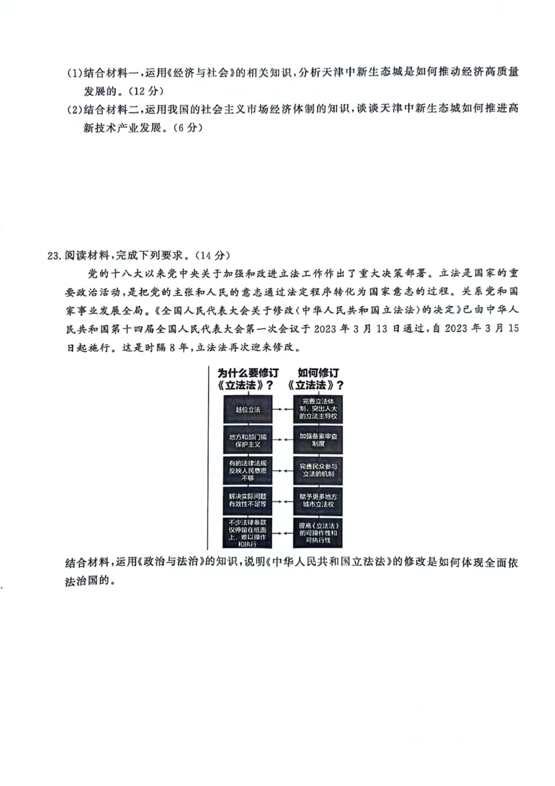 政治(1)_2023年10月_0210月合集_2024届河南省青桐鸣大联考高三上学期10月模拟预测_河南省青桐鸣大联考2024届高三上学期10月模拟预测政治