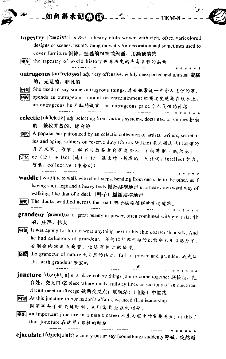 《如鱼得水：专业八级词汇语境记忆》_2025专四专八真题及备考资料_2025专八备考资料_2025专八华研、星火、冲击波等资料电子版合辑_2025专八词汇专题资料（英语主播皮卡丘）