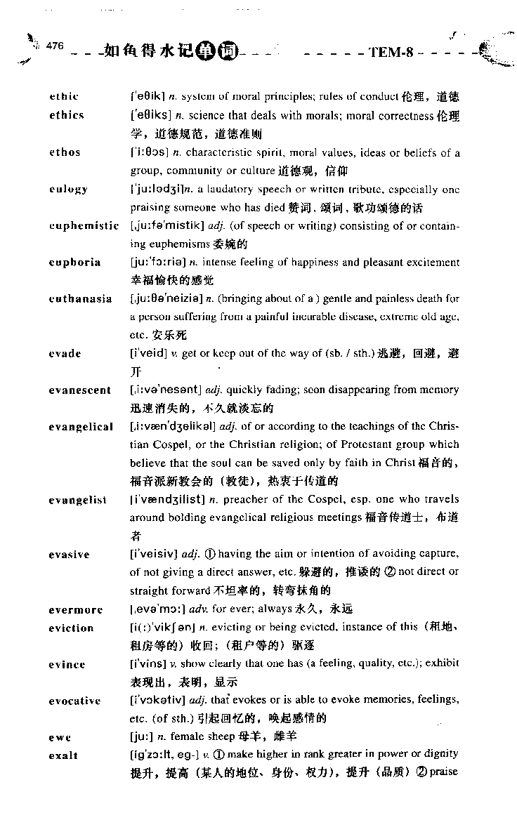 《如鱼得水：专业八级词汇语境记忆》_2025专四专八真题及备考资料_2025专八备考资料_2025专八华研、星火、冲击波等资料电子版合辑_2025专八词汇专题资料（英语主播皮卡丘）