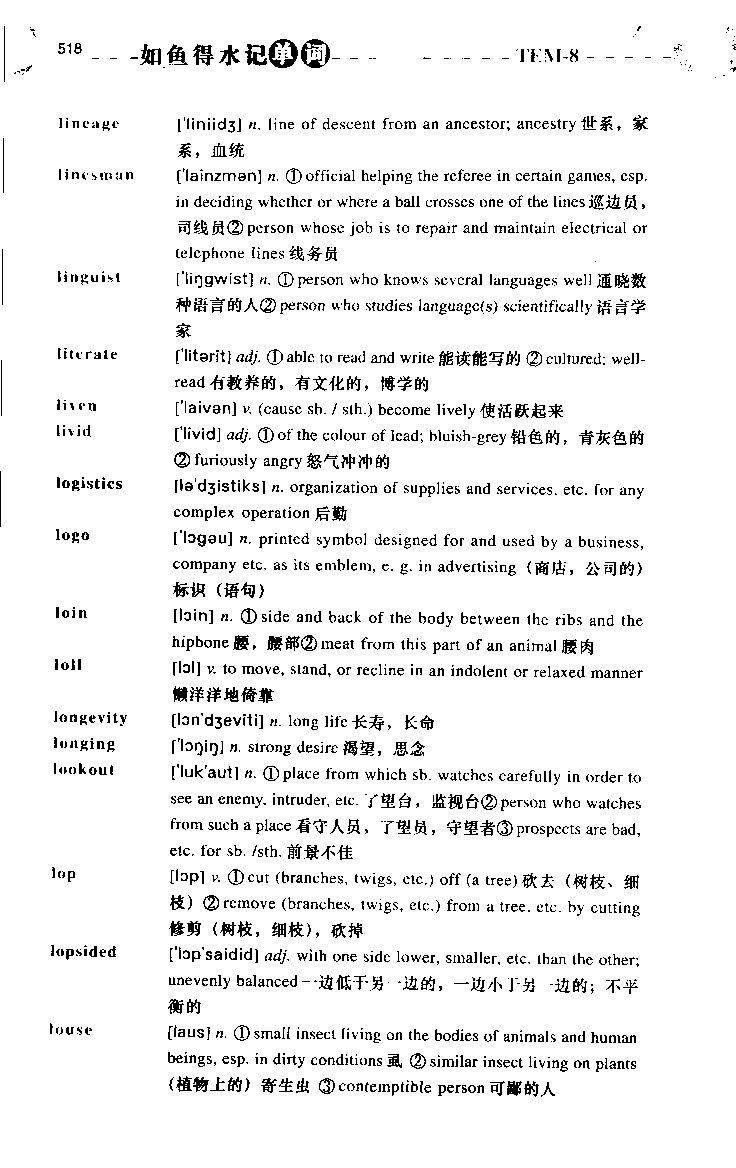 《如鱼得水：专业八级词汇语境记忆》_2025专四专八真题及备考资料_2025专八备考资料_2025专八华研、星火、冲击波等资料电子版合辑_2025专八词汇专题资料（英语主播皮卡丘）