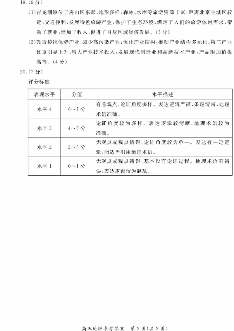2024北京东城高三二模地理试题及答案(1)_2024年5月_025月合集_2024届北京东城区高三二模