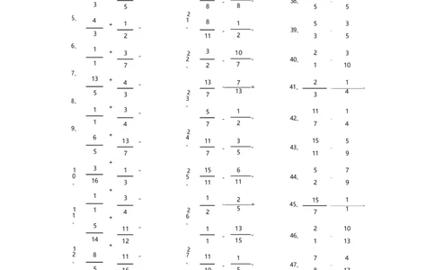 分数加减混合第61-80篇（高级）_编码0121-6年级数学口算计算_口算题（适合5年级）_分数-加减混合（280篇）_（分数）加减混合高级2～（80篇）