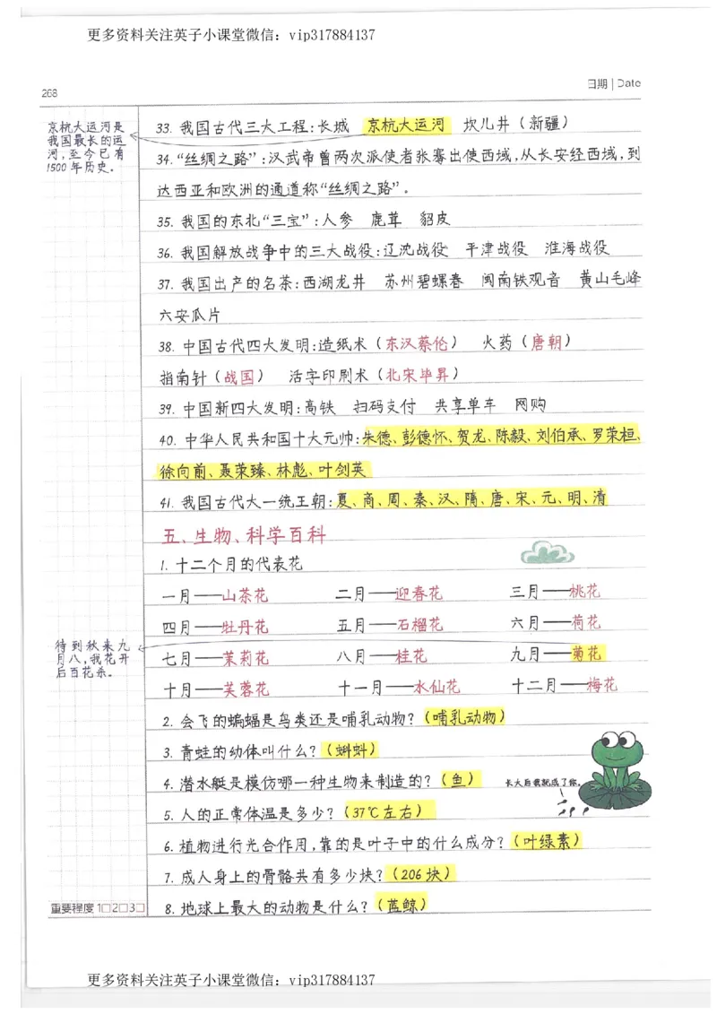 语文小学学霸笔记_赠送小初高学霸笔记等_赠_小学学霸笔记