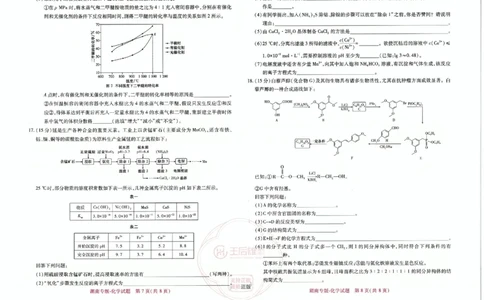 王后雄高考押题预测卷2024湖南专版-化学_2024高考押题卷_22024王hou雄_16王后雄押题_2024年王后雄高考押题预测卷（湖南专版）