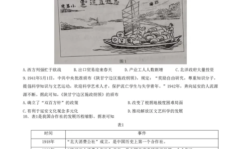 2023届辽宁省协作校高三下学期第一次模拟考试历史试题_2024年2月_01每日更新_15号_2023届辽宁省协作校高三下学期第一次模拟考试全科