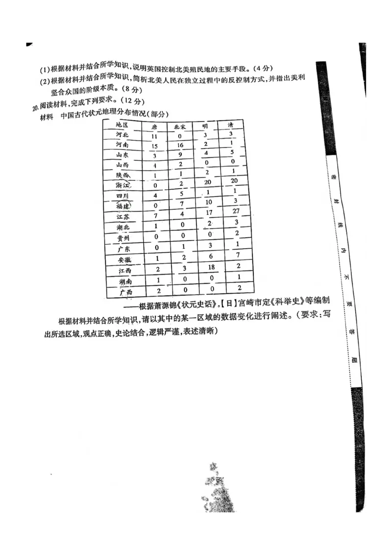 江西省稳派联考2024届高三上学期10月统一调研测试历史(1)_2023年10月_01每日更新_9号_2024届江西省稳派联考高三上学期10月统一调研测试
