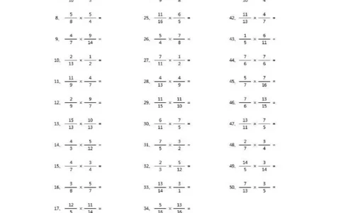 分数乘法第71~80篇（高级）_编码0121-6年级数学口算计算_口算题（适合6年级）(1)_分数-乘法（200篇）_（分数）乘法高级（100篇）