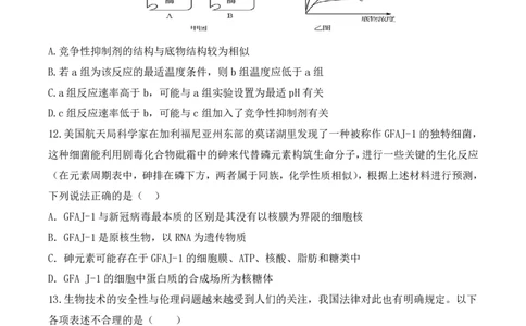 辽宁省六校2023-2024学年高三上学期期初考试生物(1)_2023年8月_028月合集_2024届辽宁省六校高三上学期期初考试