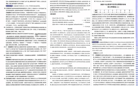 语文答案_2023高考押题卷_22023理想书高考必刷卷之押题卷_新高考版_押题卷&middot;语文