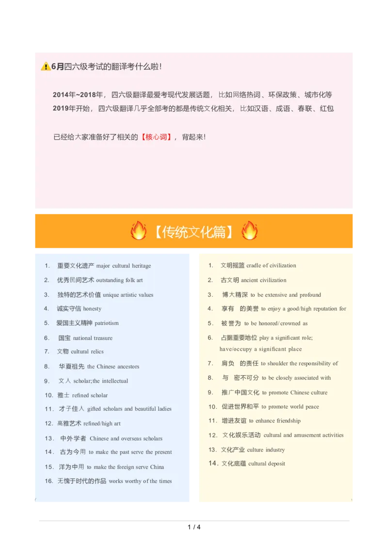 5单词-四六级翻译必背词汇(中国传统文化篇)_英语四六级整合_英语四六级真题版本二此版为主此文件夹会持续更新_四六级单词汇总_六级单词