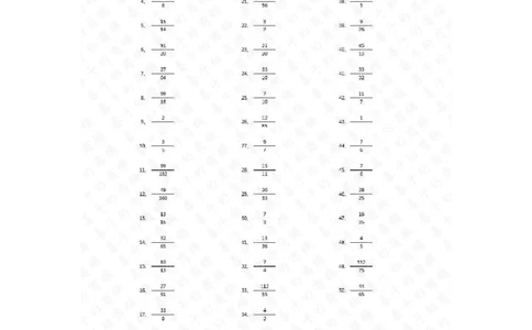 分数除法第51~70篇（高级）答案_编码0121-6年级数学口算计算_口算题（适合6年级）(1)_分数-除法（200篇）_（分数）除法高级（100篇）