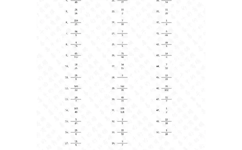分数除法第51~70篇（高级）答案_编码0121-6年级数学口算计算_口算题（适合6年级）(1)_分数-除法（200篇）_（分数）除法高级（100篇）