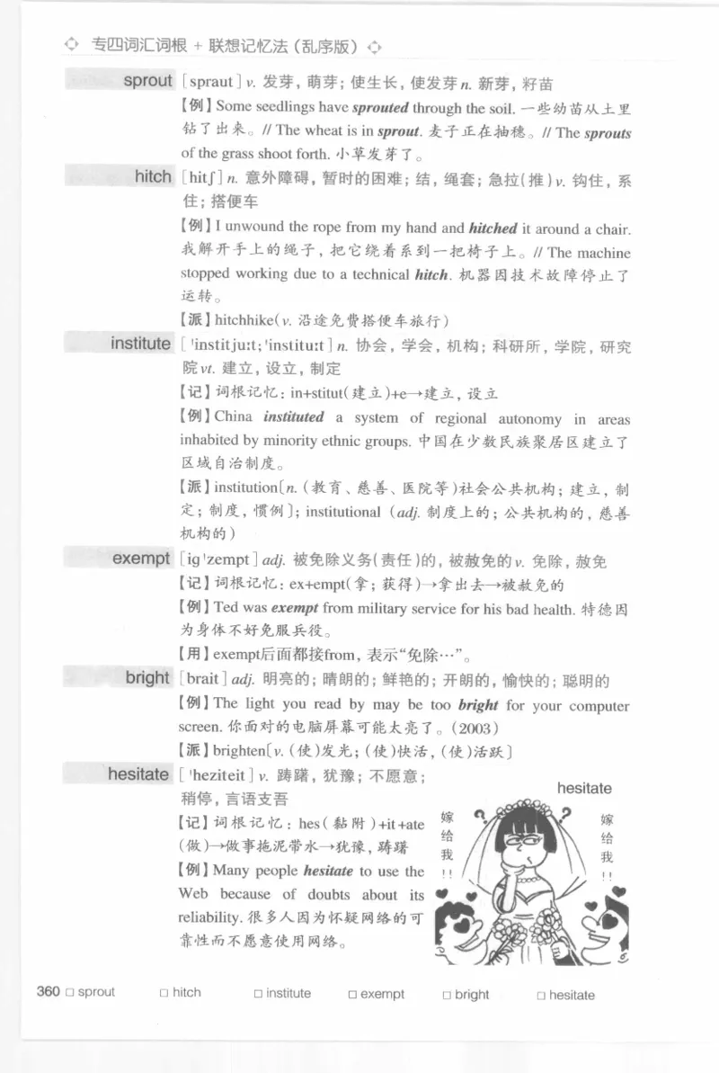 专四词汇词根+联想记忆法新东乱序_2025专四专八真题及备考资料_2009-2024专四真题+备考资料_2024专四备考资料合辑（电子书）_24专四词汇_专四词汇词根+联想记忆法