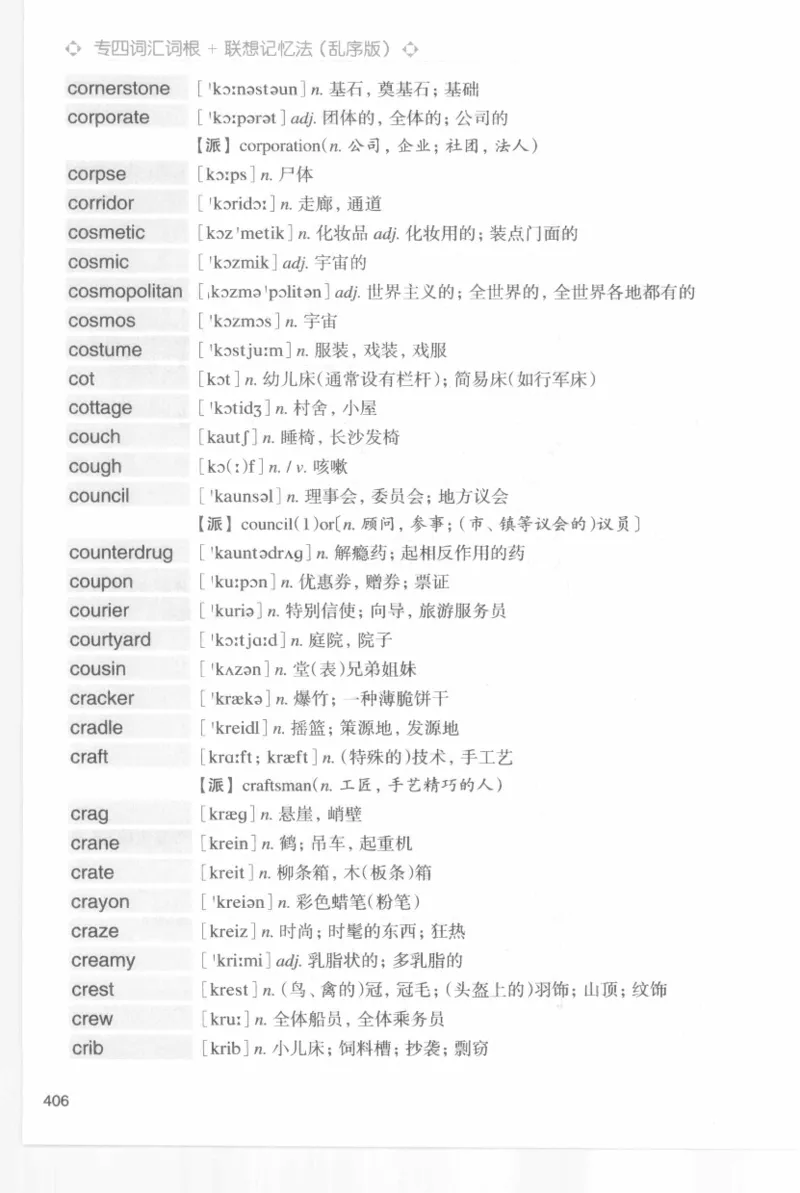 专四词汇词根+联想记忆法新东乱序_2025专四专八真题及备考资料_2009-2024专四真题+备考资料_2024专四备考资料合辑（电子书）_24专四词汇_专四词汇词根+联想记忆法