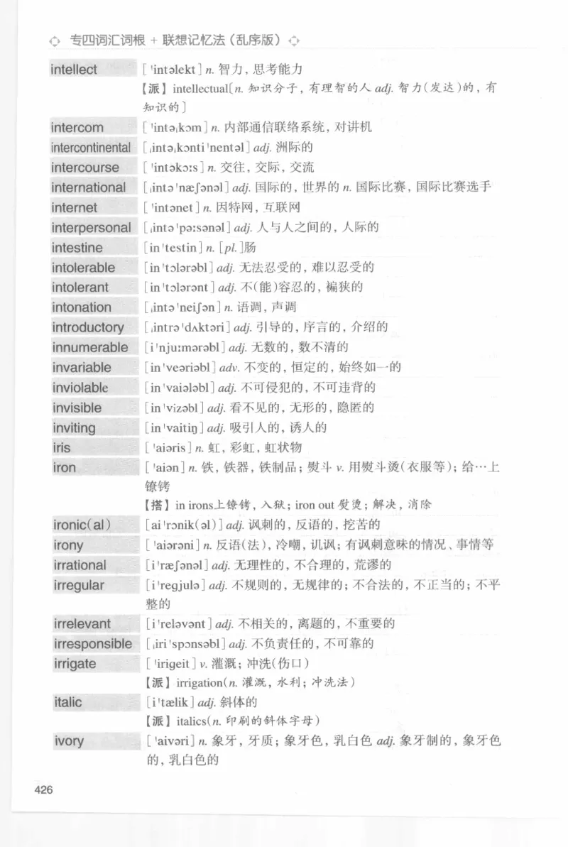 专四词汇词根+联想记忆法新东乱序_2025专四专八真题及备考资料_2009-2024专四真题+备考资料_2024专四备考资料合辑（电子书）_24专四词汇_专四词汇词根+联想记忆法