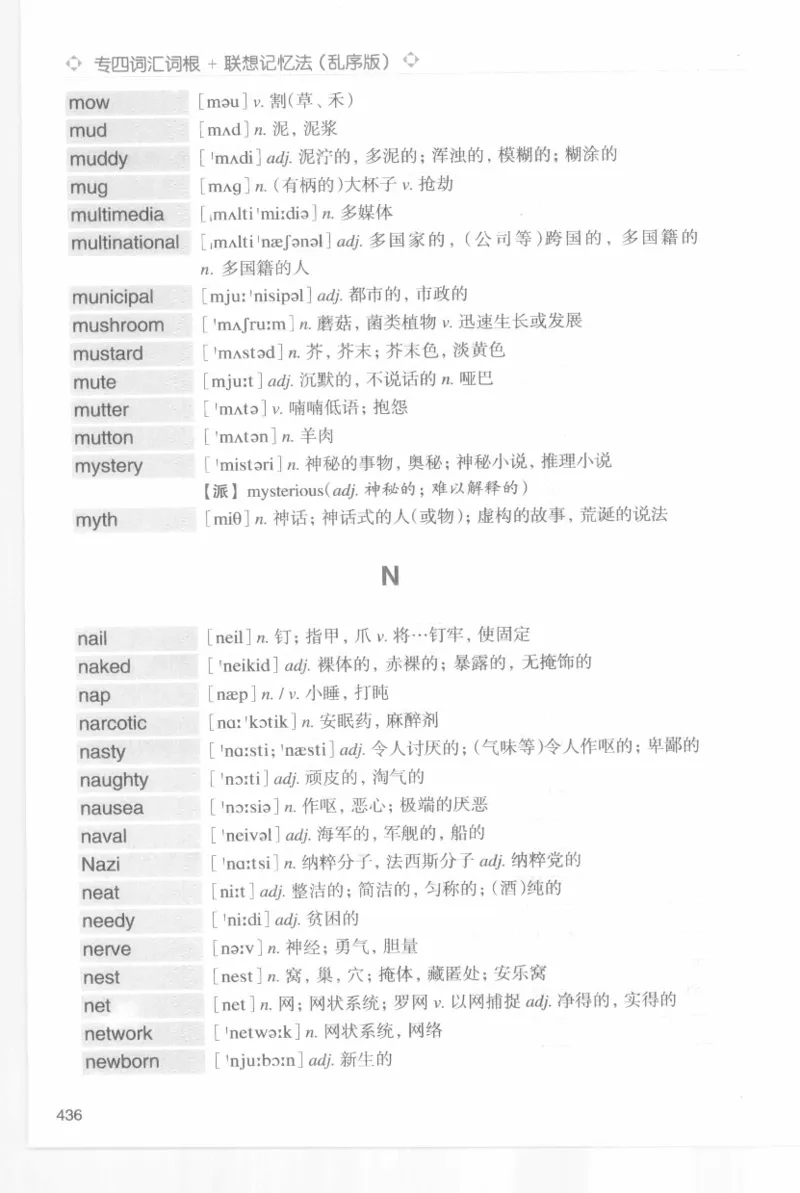 专四词汇词根+联想记忆法新东乱序_2025专四专八真题及备考资料_2009-2024专四真题+备考资料_2024专四备考资料合辑（电子书）_24专四词汇_专四词汇词根+联想记忆法