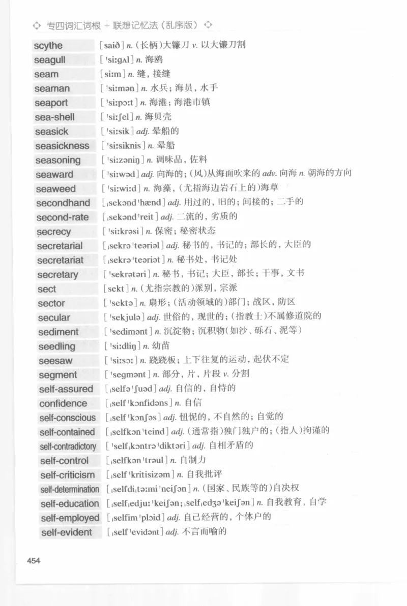 专四词汇词根+联想记忆法新东乱序_2025专四专八真题及备考资料_2009-2024专四真题+备考资料_2024专四备考资料合辑（电子书）_24专四词汇_专四词汇词根+联想记忆法