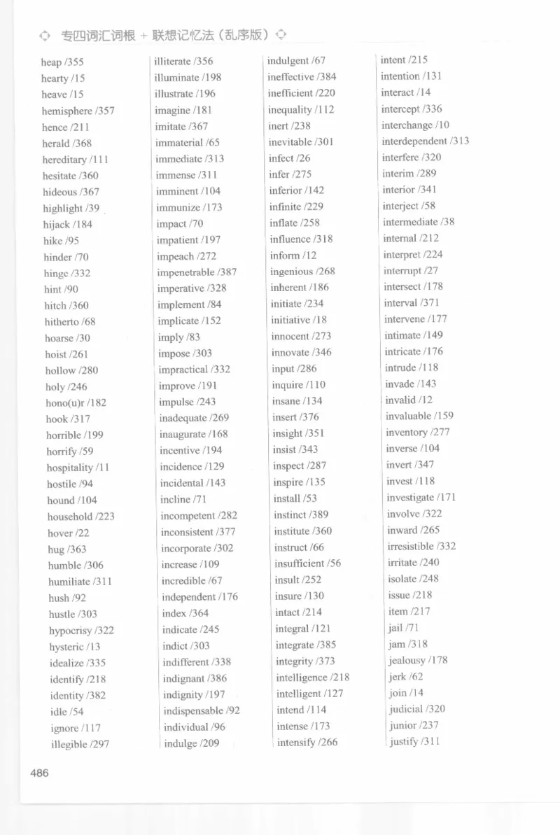 专四词汇词根+联想记忆法新东乱序_2025专四专八真题及备考资料_2009-2024专四真题+备考资料_2024专四备考资料合辑（电子书）_24专四词汇_专四词汇词根+联想记忆法