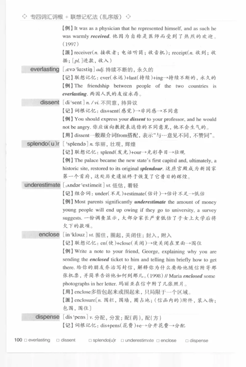 专四词汇词根+联想记忆法新东乱序_2025专四专八真题及备考资料_2009-2024专四真题+备考资料_2024专四备考资料合辑（电子书）_24专四词汇_专四词汇词根+联想记忆法