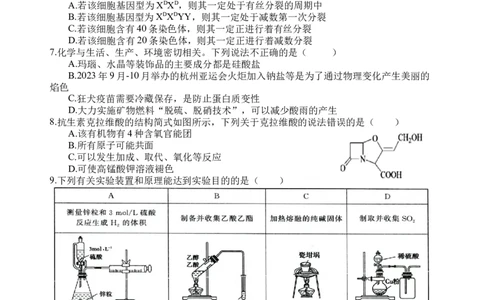 理综试题(1)_2023年10月_0210月合集_2024届四川省射洪中学高三上学期10月月考试题_四川省射洪中学2024届高三上学期10月月考试题理综