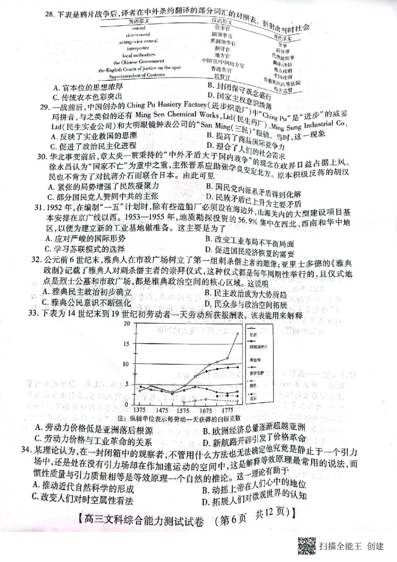 2023届河南省郑州市等2地TOP二十名校调研模拟卷三文科综合试卷_2024年2月_01每日更新_16号_2023届河南省TOP二十名校高三下学期调研模拟三全科