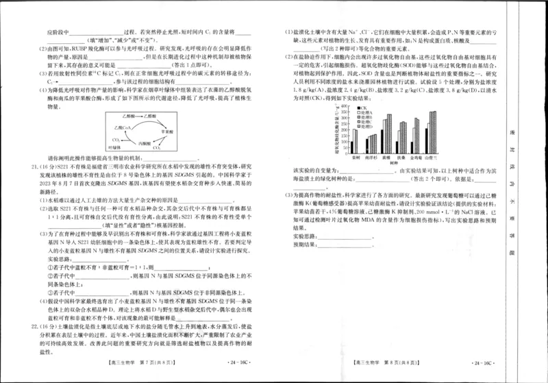 湖北省部分学校2023-2024学年高三上学期10月月考生物(1)_2023年10月_01每日更新_13号_2024届湖北省部分学校高三上学期10月月考