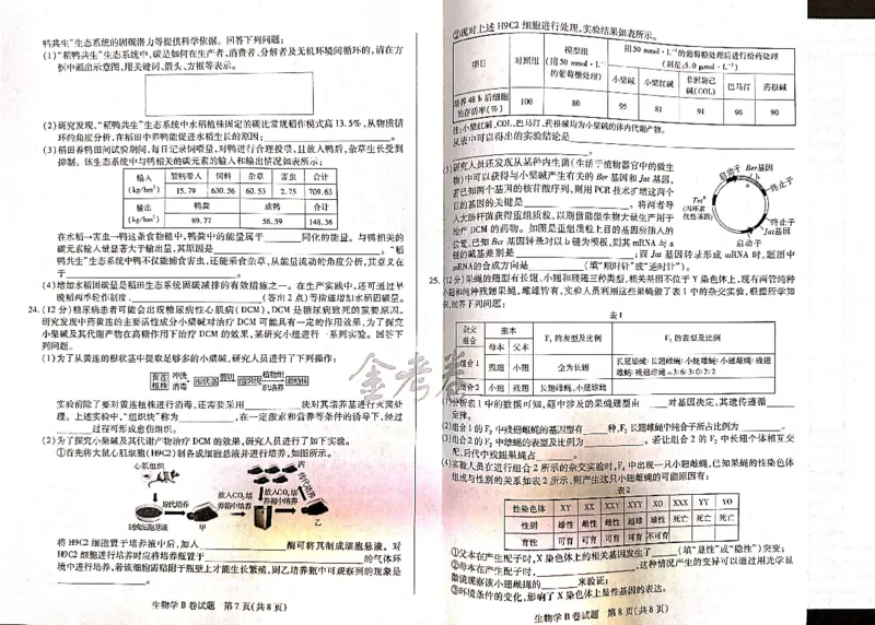 生物_2024高考押题卷_12024天星全系列_@@@天星临考押题密卷汇总重复_2024年tx高考临考押题密卷吉林专版_试卷