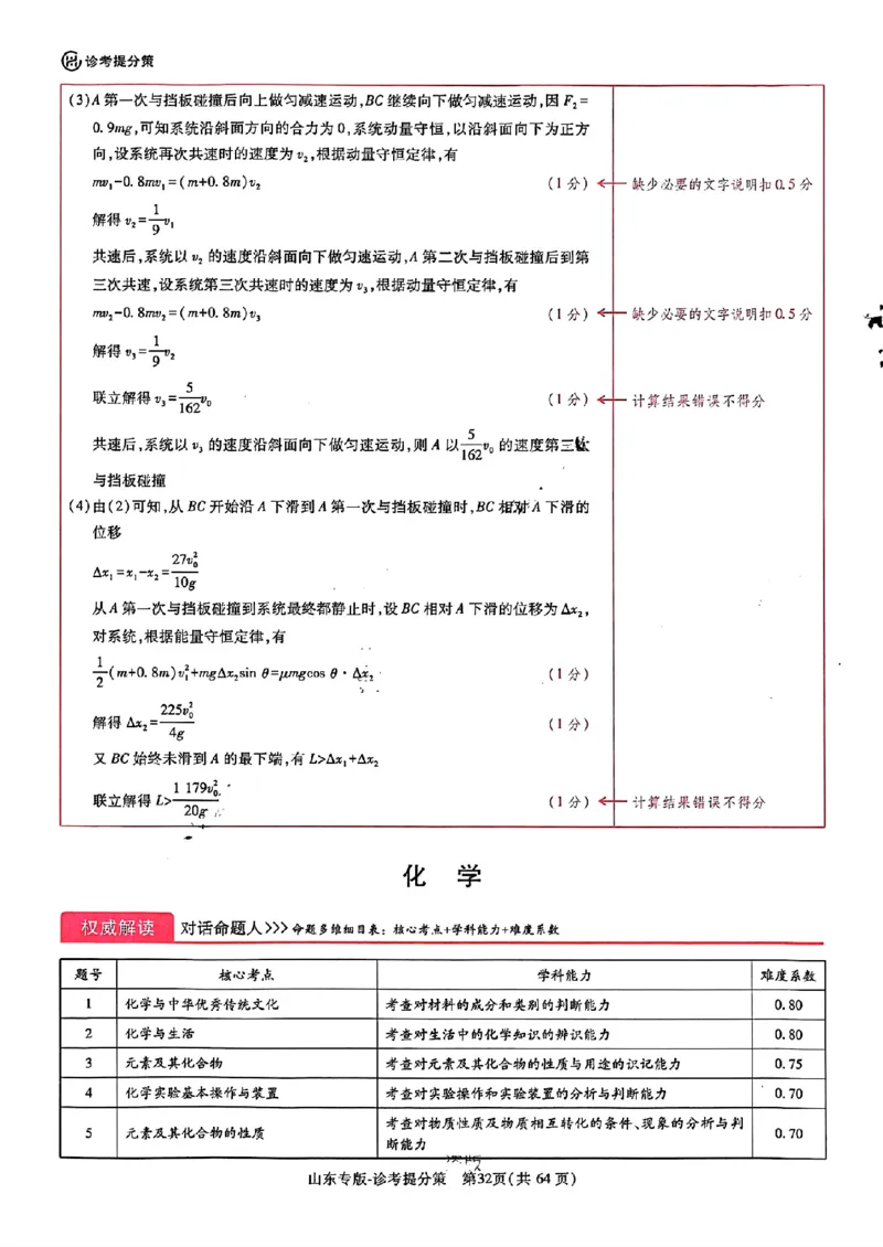 王后雄高考押题预测卷2024山东专版-物理答案_2024高考押题卷_22024王hou雄_（新高考）2024王后雄押题预测卷（分科版）_4.物理