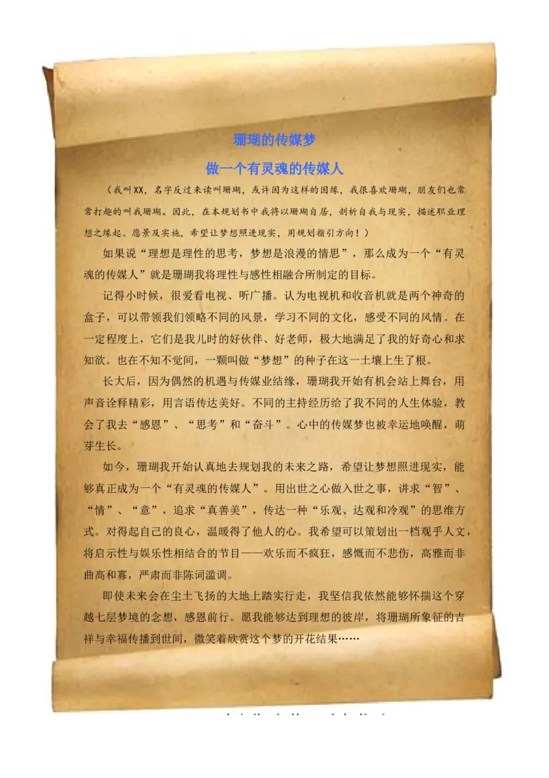 传媒学生职业生涯规划_E6-职业规划_22影视专业