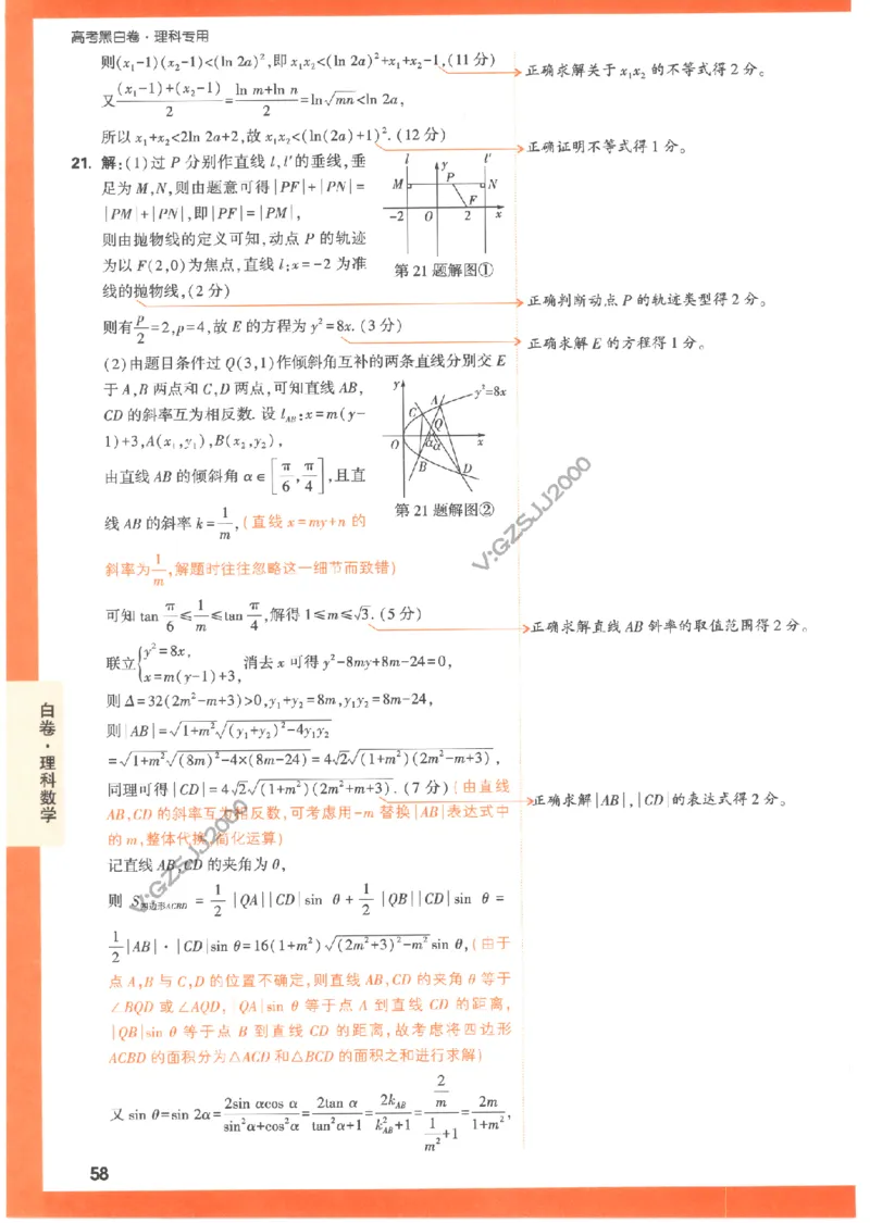 白卷答案-数学（理）_2023高考押题卷_腾远黑白卷（官方只发售理科及新高考版本）_理科版_2023年《腾远高考黑白卷》理科数学（全国卷）